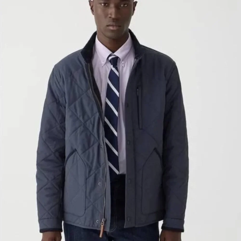 J. Crew Men's Sussex Quilted Jacket (Navy) - Size XL